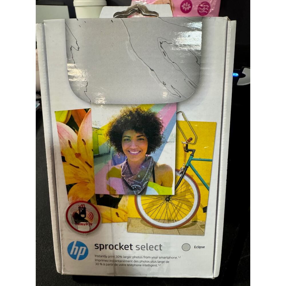 New HP Sprocket Portable 2" x 3" Photo Printer iOS or Android Devices - Eclipse